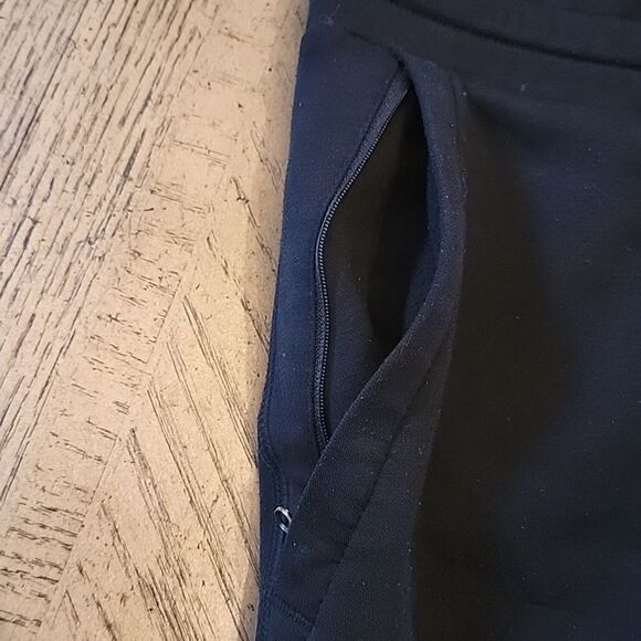 Mens Black jogger pants size M side zip pockets - Picture 5 of 11